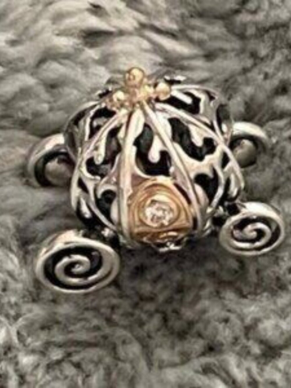 Cinderella Carriage Dangle Charm - Picture 3 of 5